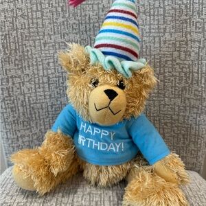 Mrs. Fields Happy Birthday Teddy Bear Stuffed Animal Plush 17" Limited Release